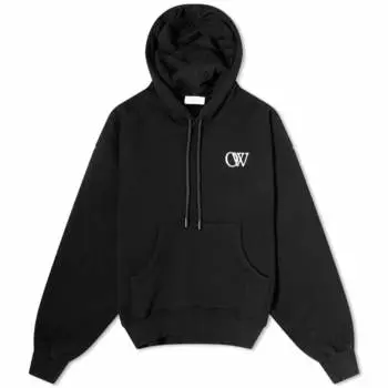 Off-White Объемное худи с логотипом Flock Flock Ow, черный