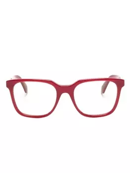 Off-White очки 39 в квадратной оправе, красный