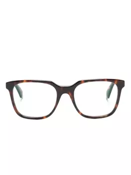 Off-White очки 39 в квадратной оправе, коричневый