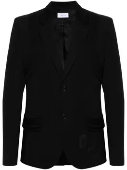 Off-White однобортный пиджак Varsity, черный