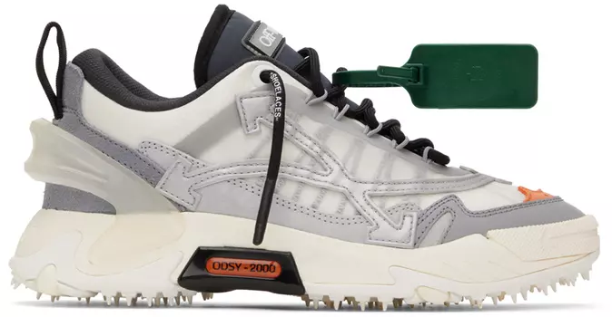 Off-White Off-White и серые кроссовки Odsy 2000