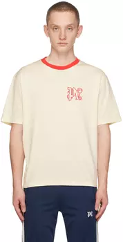 Off-White Palm Angels Футболка с монограммой MoneyGram Haas F1 Edition Racing