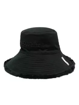 Off-White панама с вышитым логотипом, черный