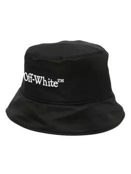 Off-White панама с вышитым логотипом, черный