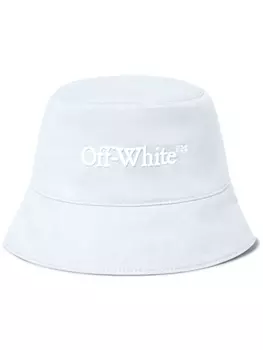 Off-White панама с вышивкой Bookish Drill, синий