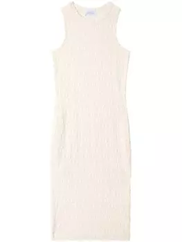 Off-White платье для гребли из махровой ткани, нейтральный цвет