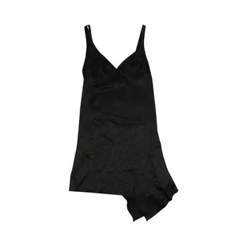 Off-White Платье-комбинация с логотипом, Черное