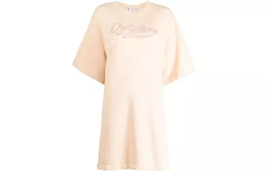 OFF-WHITE Платье OFF WHITE с короткими рукавами для женщин