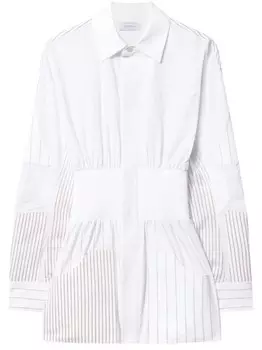 Off-White платье-рубашка Motorcycle с длинными рукавами, белый