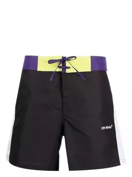 Off-White плавки-шорты с логотипом Arrows, черный