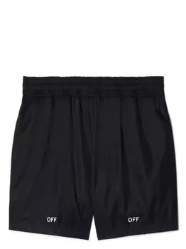 Off-White плавки-шорты с логотипом, черный