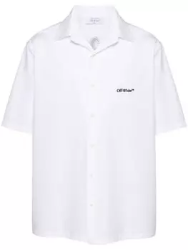 Off-White поплиновая рубашка Gothic Arrow, белый