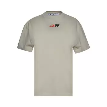 Off-White Повседневная футболка The Opposite Бежевый/Черный