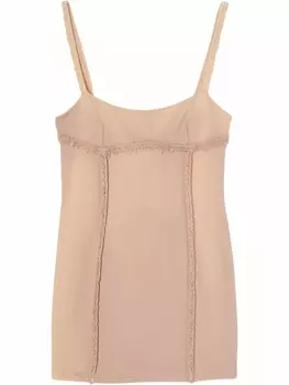 Off-White приталенное платье мини, нейтральный цвет