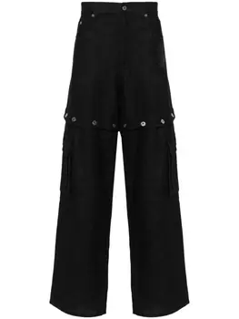 Off-White прямые брюки карго 90s Logo, синий