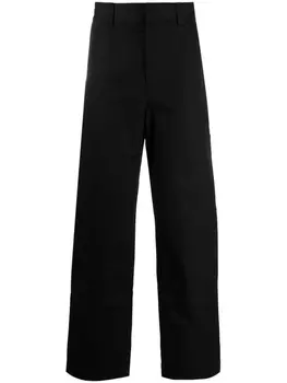 Off-White прямые брюки с полосками Diag, черный