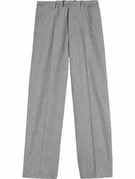 Off-White прямые брюки строгого кроя, серый
