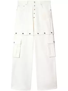 Off-White прямые джинсы средней посадки, белый
