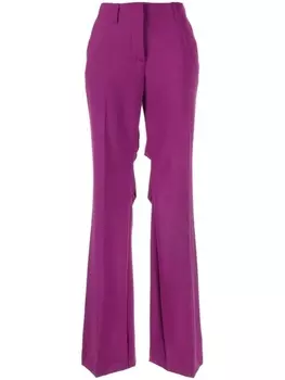 Off-White расклешенные брюки средней посадки, фиолетовый