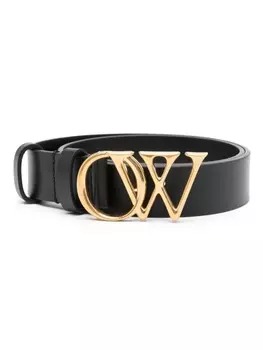 Off-White ремень с логотипом, черный