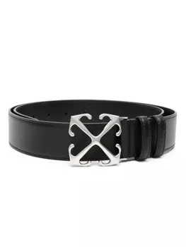Off-White ремень с пряжкой-логотипом Arrows, черный