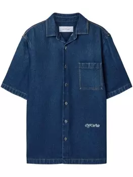 Off-White рубашка Denim, синий