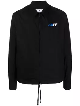 Off-White рубашка Exact Opp на молнии, черный
