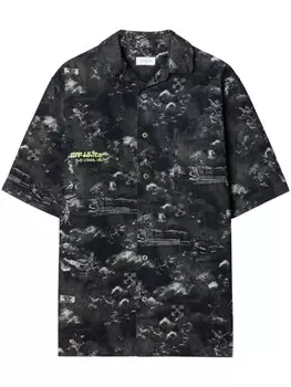 Off-White рубашка Fresco, синий