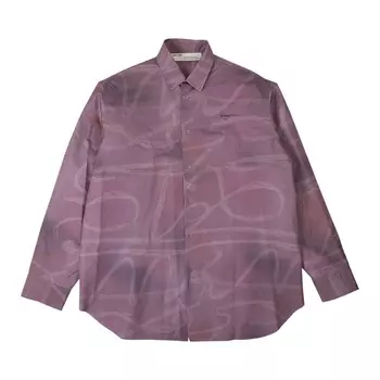 Off-White Рубашка на жестких пуговицах Фиолетовый
