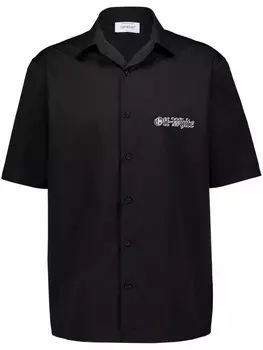 Off-White рубашка с графичным принтом, черный