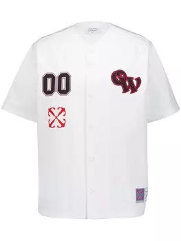 Off-White рубашка с логотипом, белый