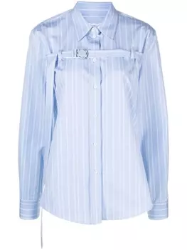 Off-White рубашка с вырезами, синий