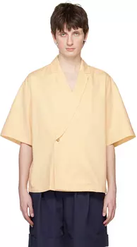 Off-White рубашка с запахом King & Tuckfield