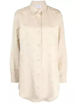 Off-White рубашка с жаккардовым логотипом, нейтральный цвет