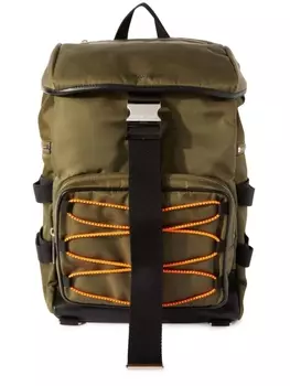 Off-White рюкзак Courrie Flap с кулиской, зеленый
