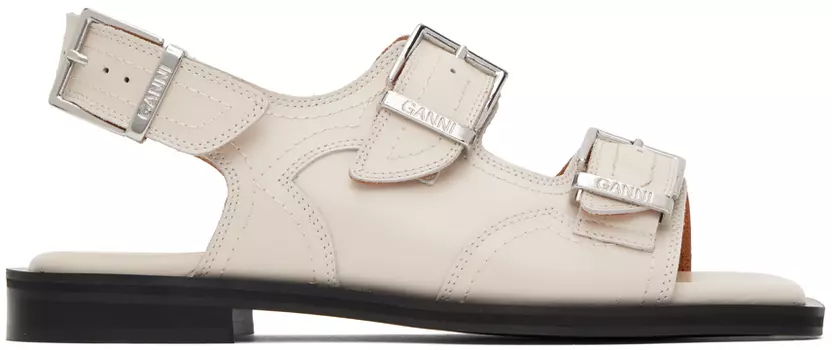 Off-White сандалии в стиле вестерн с вышивкой GANNI