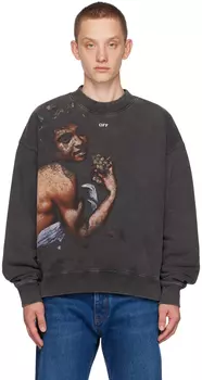 Off-White Серый свитшот Bacchus Skate