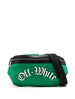 Off-White сетчатая поясная сумка Core, зеленый