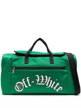 Off-White сетчатая сумка Football, зеленый