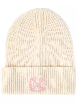Off-White шапка бини Arrow, белый