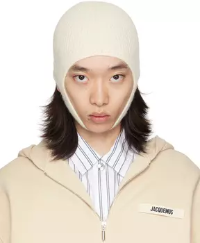 Off-White Шапка-бини La Casa 'La capuche Gros Grain' JACQUEMUS, кремовый
