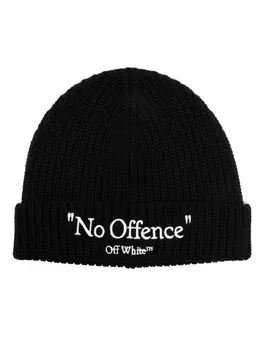 Off-White шапка бини с вышивкой No Offence, черный