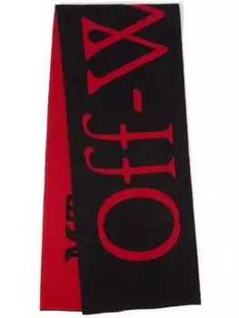 Off-White шарф 2024 Lunar New Year Bookish с логотипом, черный