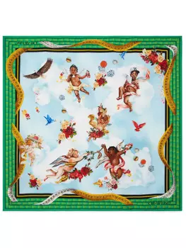 Off-White шарф Clouds Arrows, синий