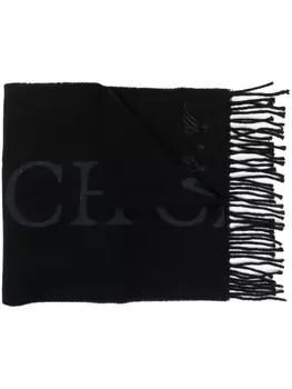 Off-White шарф Quote с бахромой, черный