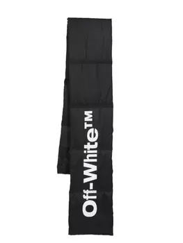 Off-White шарф с логотипом, черный