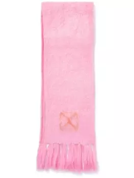 Off-White шарф с логотипом, розовый