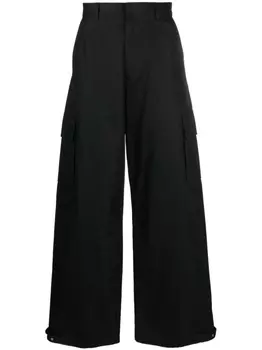 Off-White широкие брюки, черный
