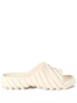 Off-White шлепанцы Exploration с тиснением, нейтральный цвет