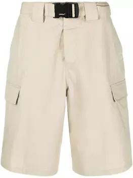 Off-White шорты-бермуды с завышенной талией, нейтральный цвет